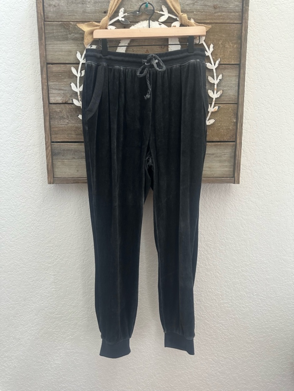 Target Knox Rose Charcoal Velvet Jogger Pants size XL